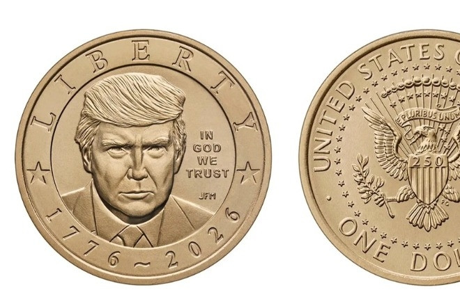 Đồng xu 1 USD in hình ông Trump 'cháy hàng' ngay khi vừa phát hành