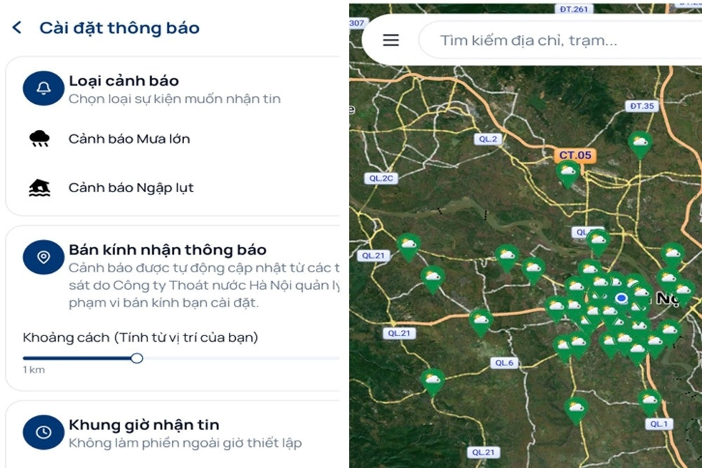 Hà Nội cập nhật tình hình mưa, ngập trên iHanoi giúp người dân chủ động lộ trình
