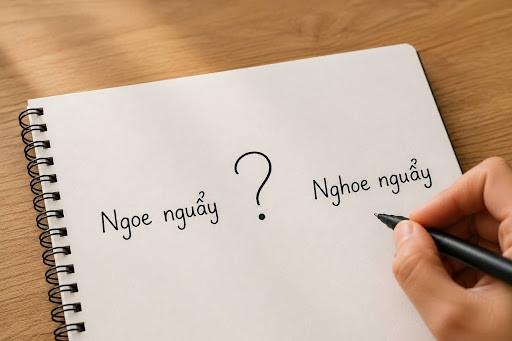 Ngoe nguẩy hay nghoe nguẩy viết đúng chính tả tiếng Việt?