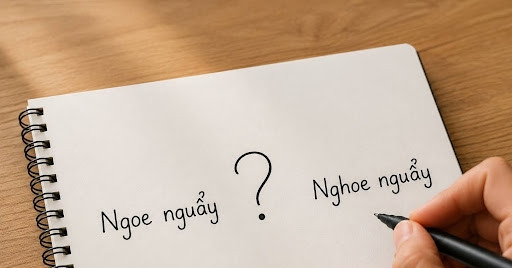 Ngoe nguẩy hay nghoe nguẩy viết đúng chính tả tiếng Việt?