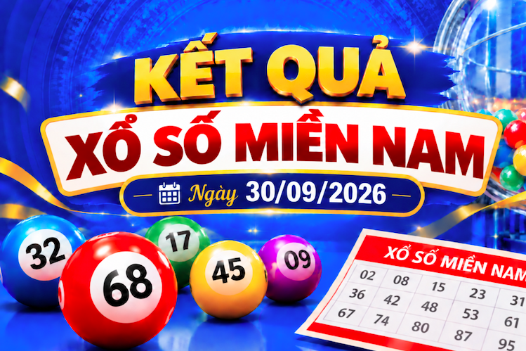Kết quả xổ số miền Nam hôm nay ngày 30/09/2026