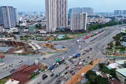Giao thông rối loạn, tài xế thấp thỏm khi qua nút giao An Phú
