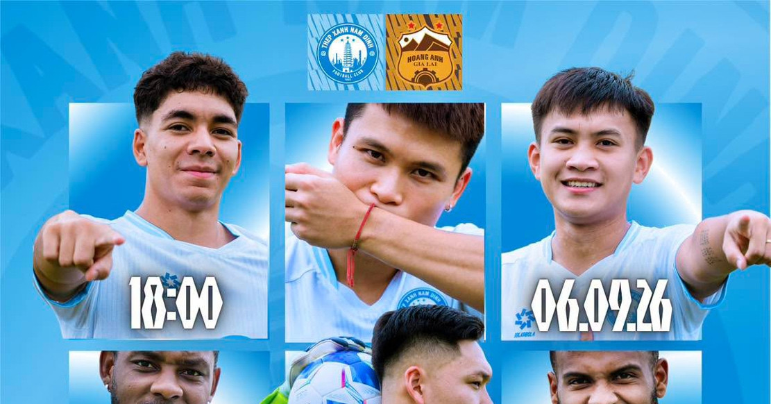 Trực tiếp Nam Định 0-0 HAGL: Trung Kiên cứu thua (H1)