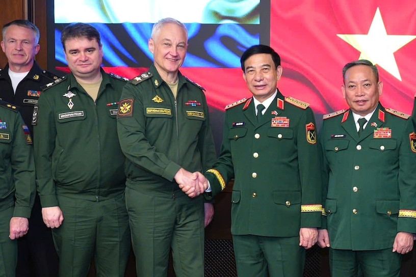 Hoan nghênh lãnh đạo Bộ Quốc phòng Nga dự Triển lãm Quốc phòng Việt Nam