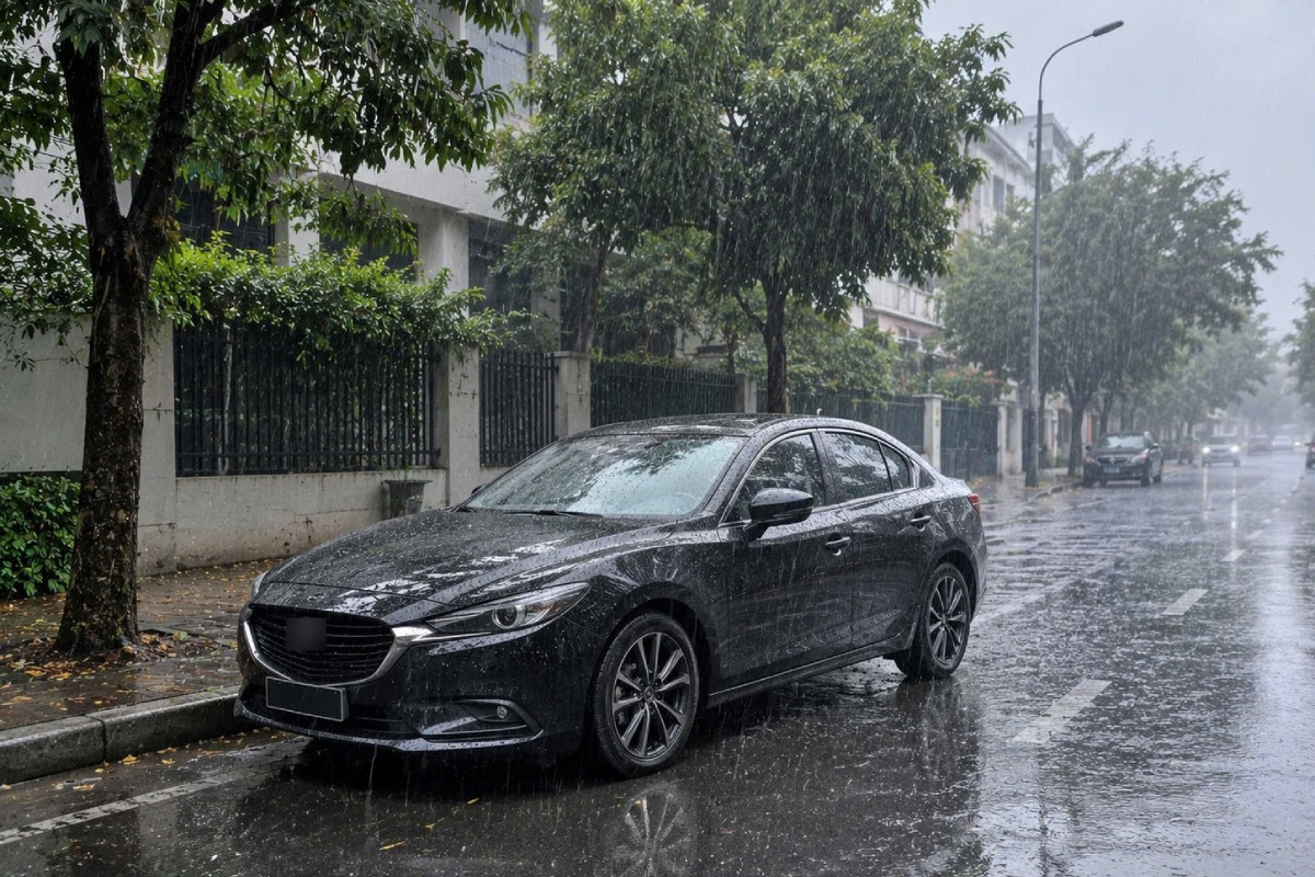 Để xe ô tô ngoài trời mưa có nhanh hỏng?