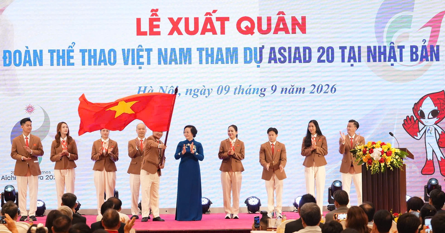 Đoàn Thể thao Việt Nam tưng bừng xuất quân dự Asiad