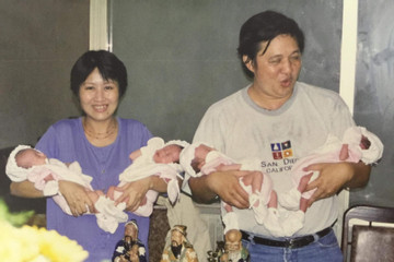 Quadruplets from HCM City spark curiosity on social media