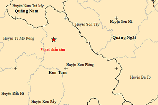 Kon Tum hit by trio of earthquakes; no significant damage reported