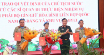 Three more Vietnamese peacekeepers deployed to South Sudan, Abyei