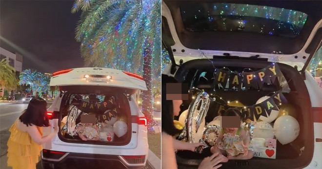 Parents criticized for using child in car trunk as birthday gift in viral video