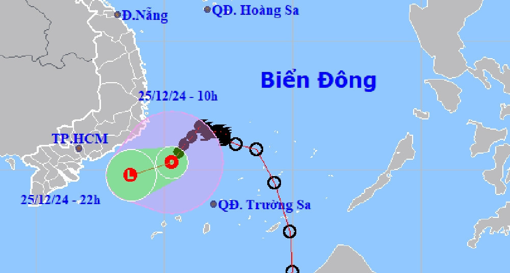 Storm Pabuk weakens into tropical depression off Khanh Hoa-Binh Thuan coast