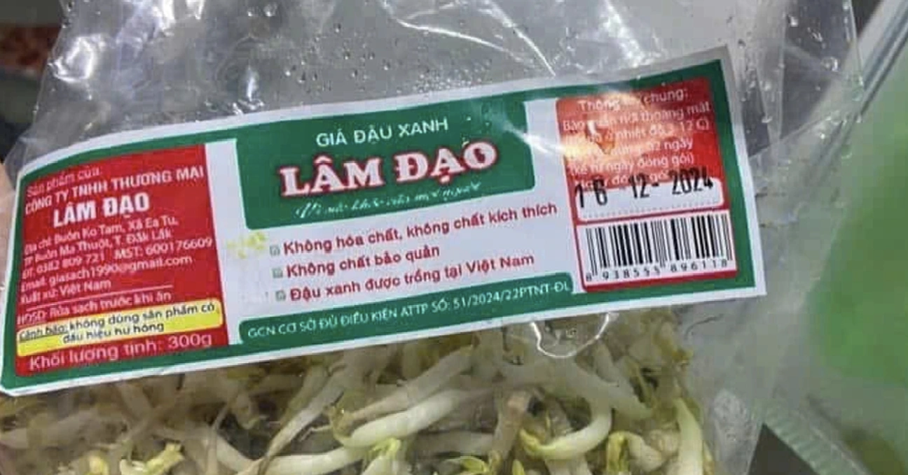 Dak Lak authorities recall thousands of tons of contaminated bean sprouts