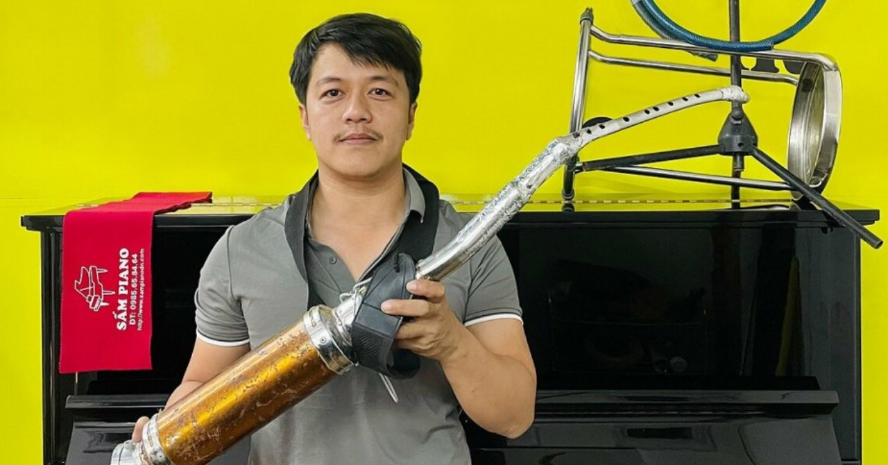 Da Nang youth turns discarded waste into musical instruments