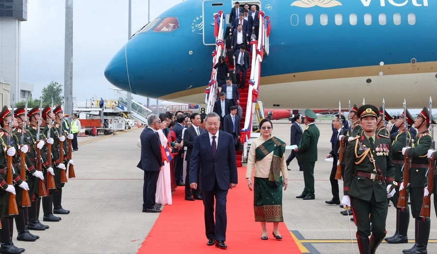 vietnamese president to lam begins state visit to laos picture 1