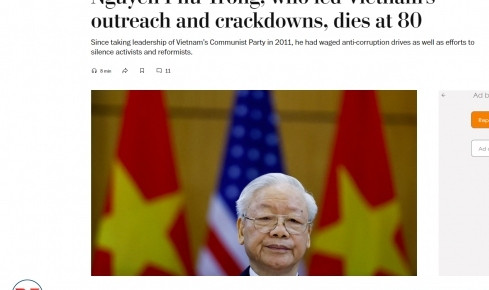 Vietnamese Party leader’s passing grabs international headlines