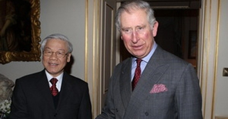 King of England and Sultan of Brunei recall memories of Vietnam's Party Chief