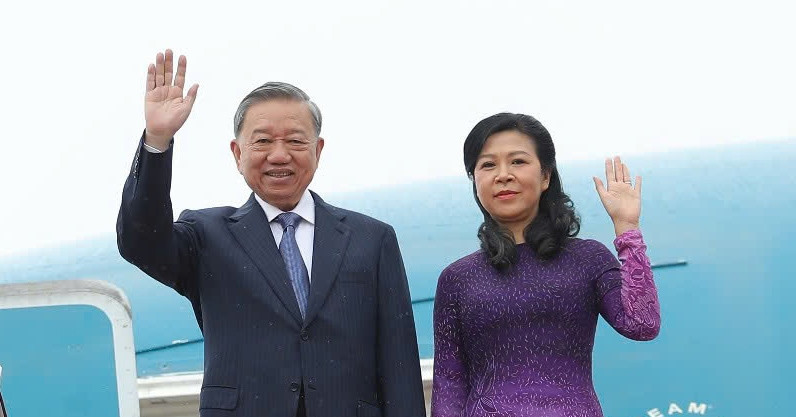 General Secretary and State President To Lam arrives in Guangdong, China