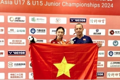 Vietnamese badminton athlete wins silver at Asian U-15 championships