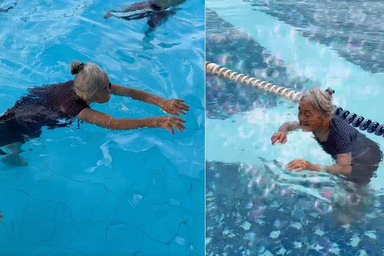 96-year-old loves gymnastics, becomes famous on social media