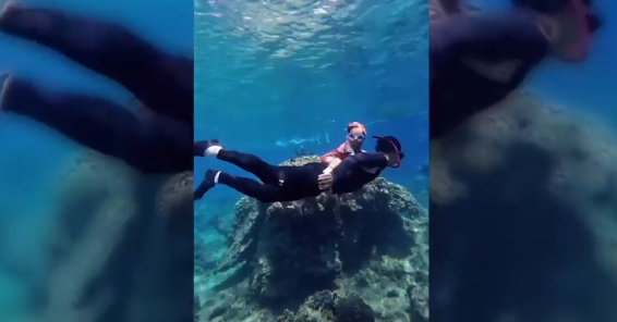 31-month-old diver in Quy Nhon amazes with underwater skills