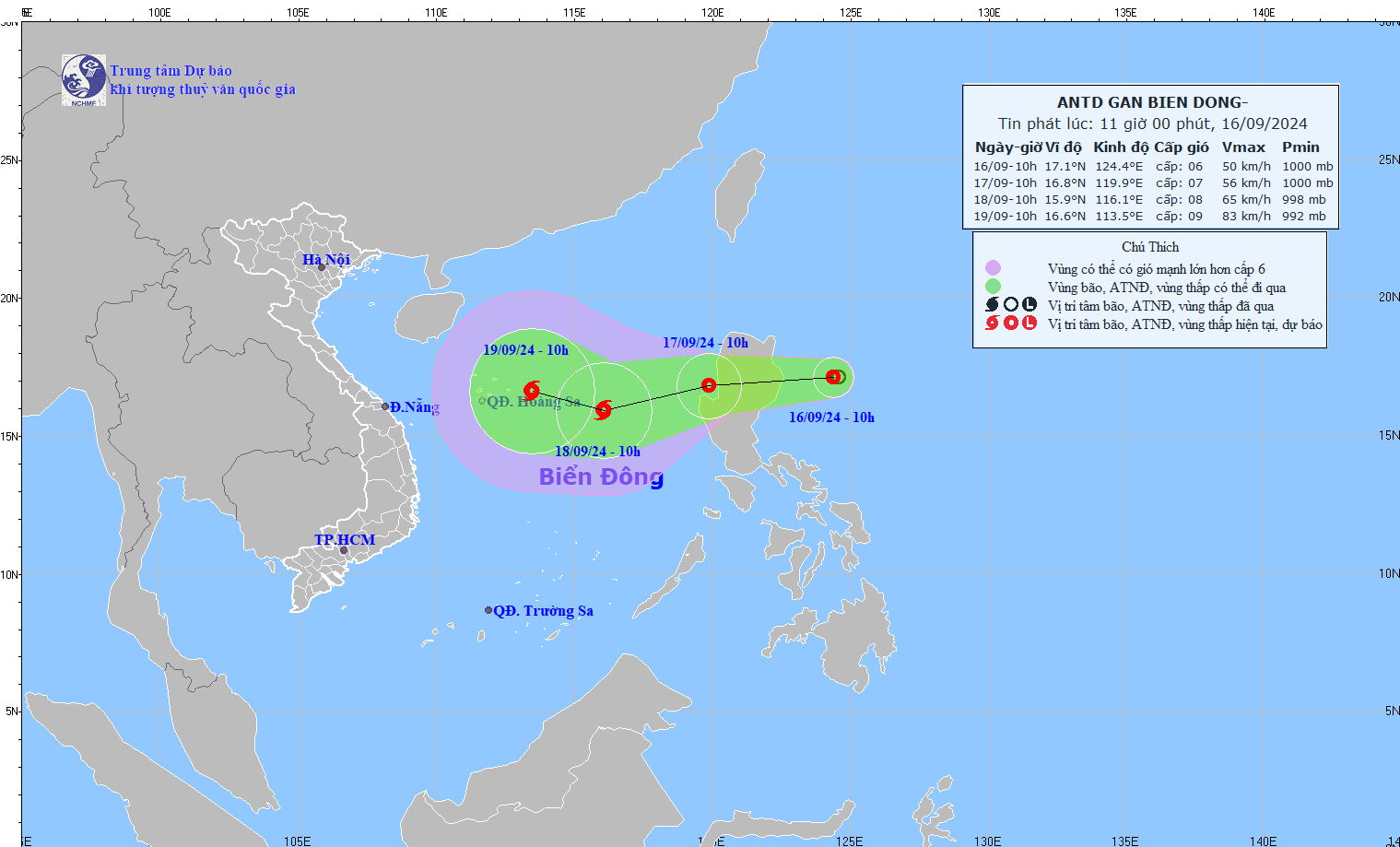 East Sea faces typhoon threat as tropical depression strengthens