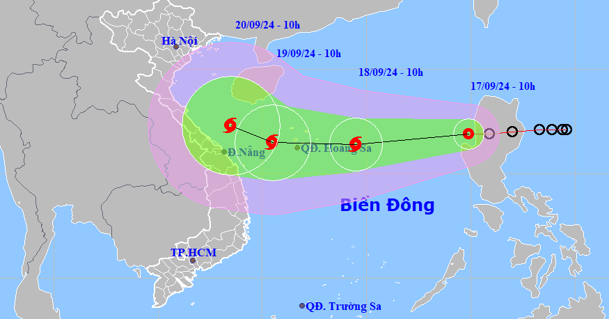 Typhoon No. 4 expected to hit Central Vietnam after forming in the East Sea