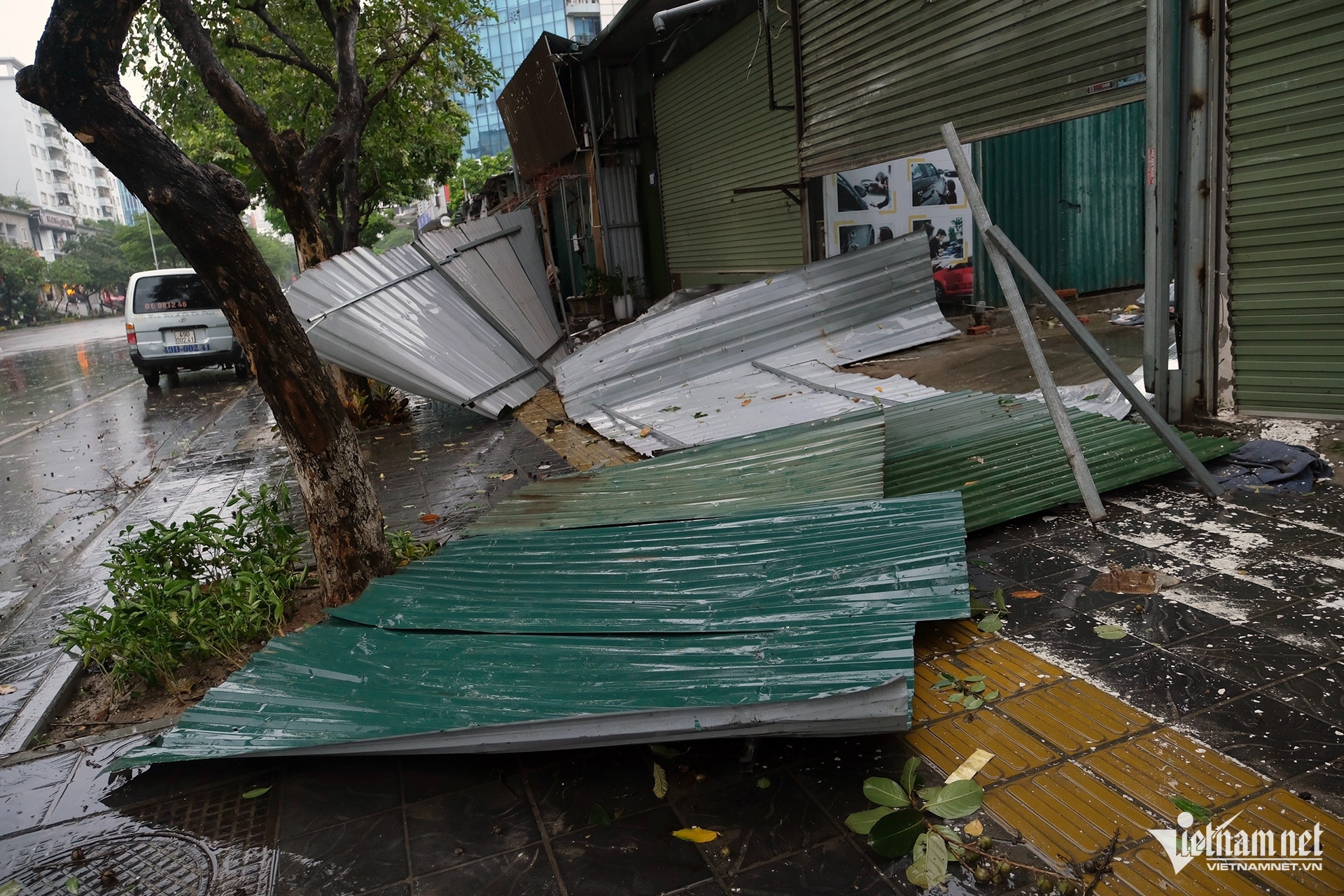 Hanoi streets devastated by Typhoon Yagi: Trees and roofs down