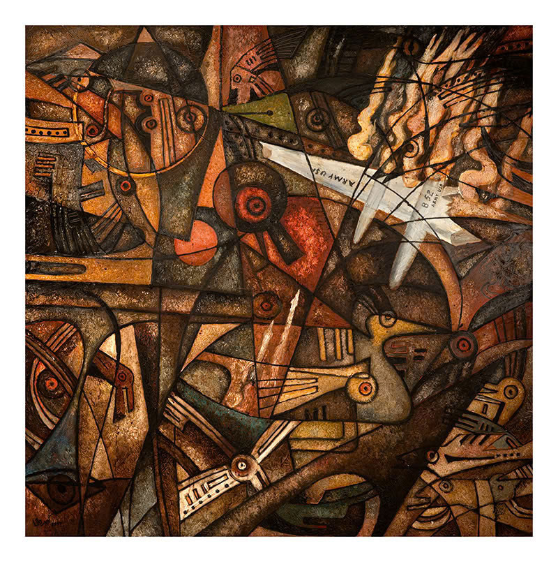 Điện Biên Phủ trên không.Lê Đình Quỳ.Sơn mài.2000.jpg