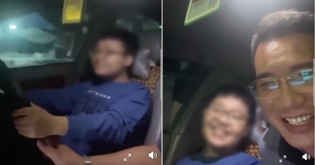 12-year-old driver sparks outrage as father records the stunt