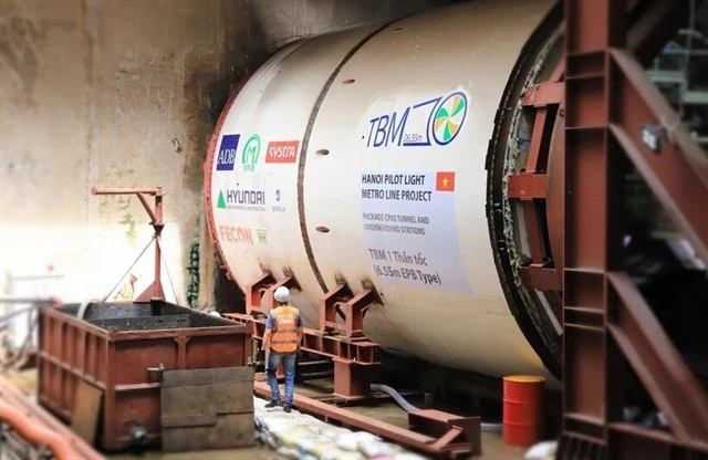 Hanoi’s metro project sees 647m of tunnels completed thus far