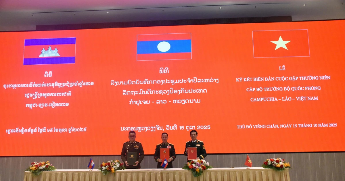 Vietnamese, Lao, Cambodian defence ministers hold annual meeting in Vientiane