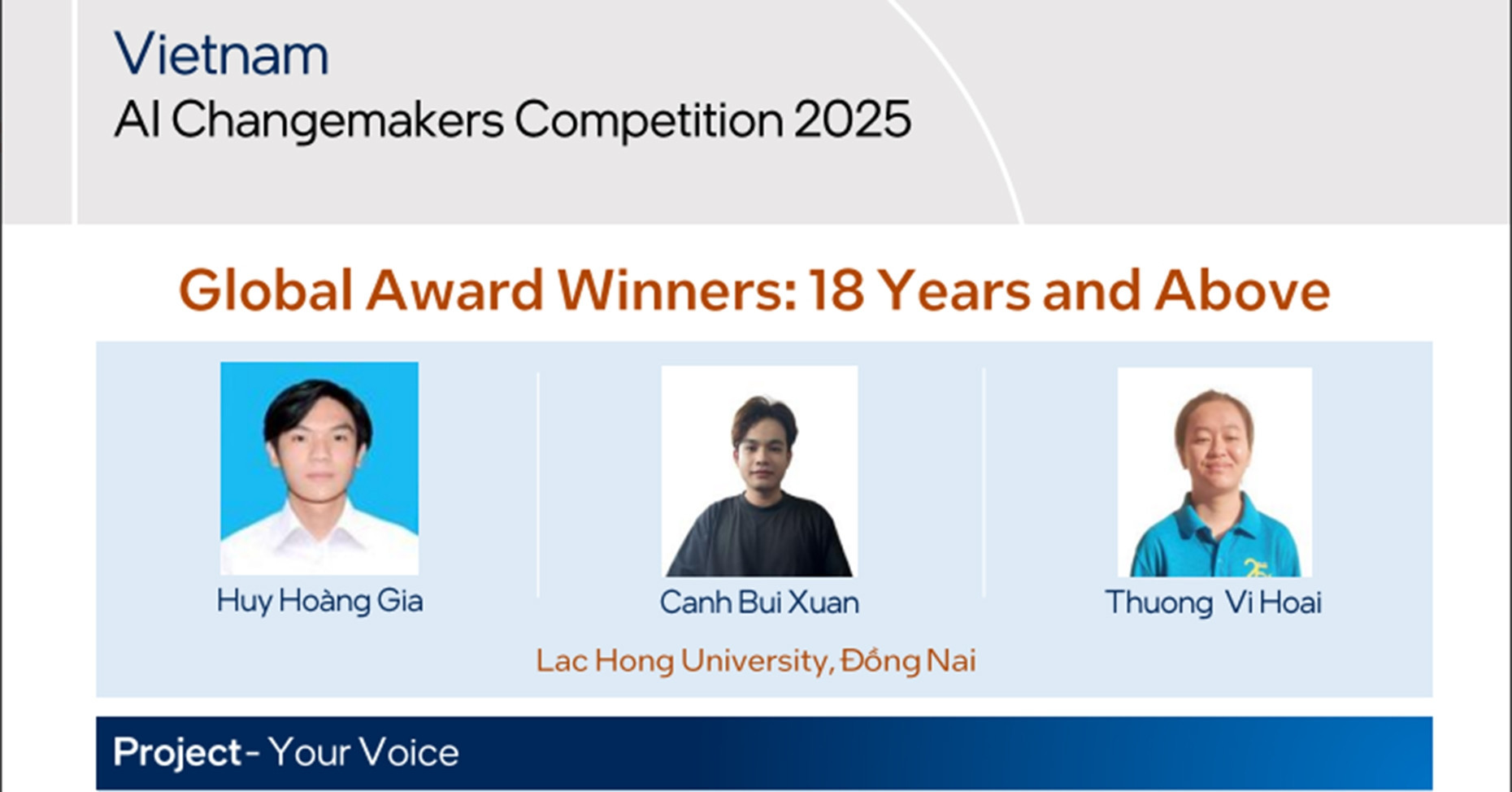 Vietnamese students honored by Intel at Global AI Impact Festival 2025