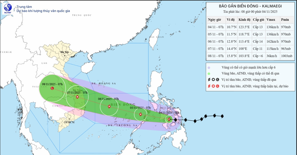 Kalmaegi expected to strike Vietnam with level-14 intensity