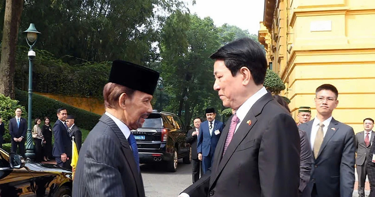 Vietnamese State President chairs official welcome ceremony for Sultan of Brunei