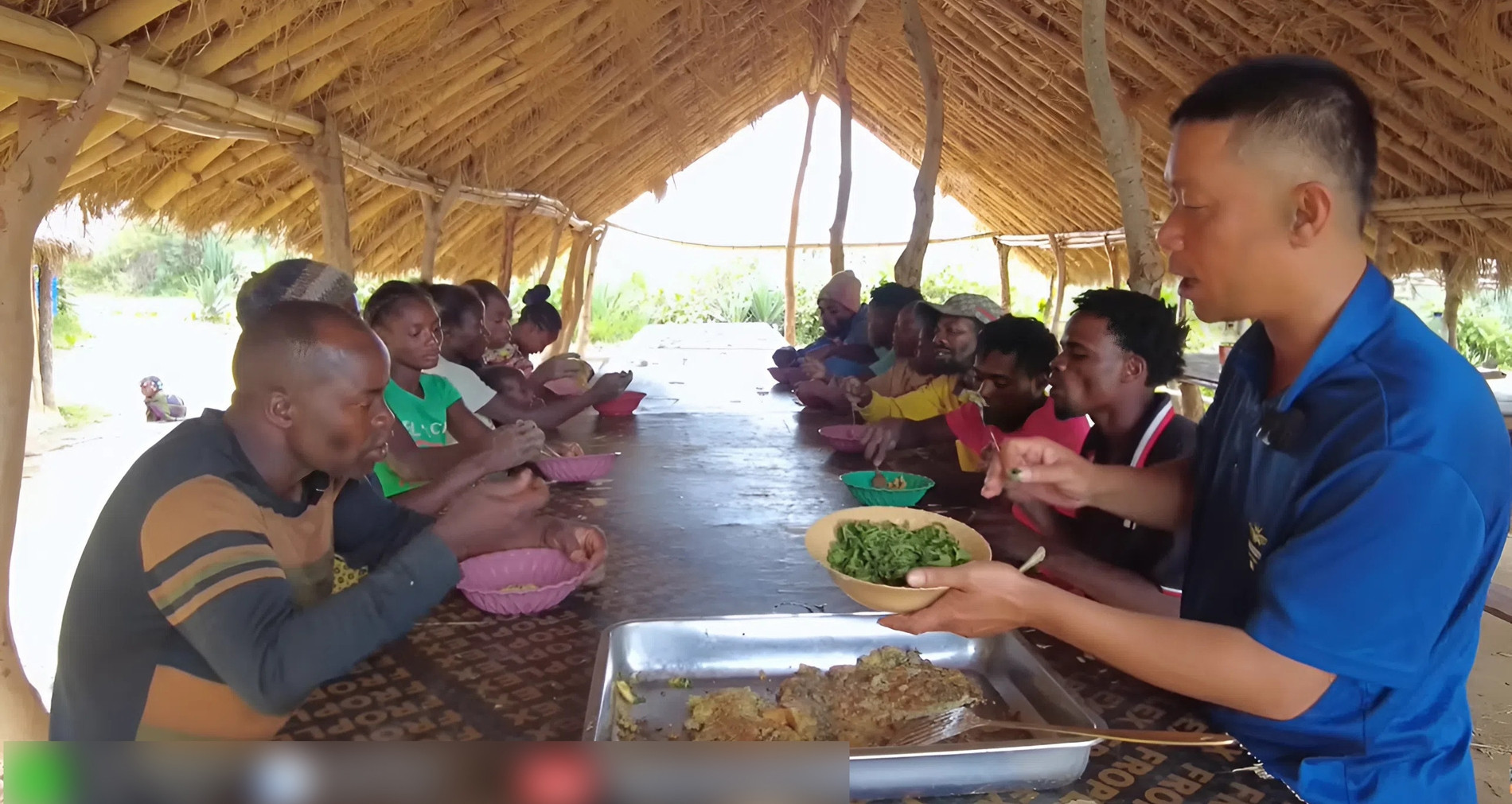 Fried eggs with herbal Vietnamese leaf surprise African tasters