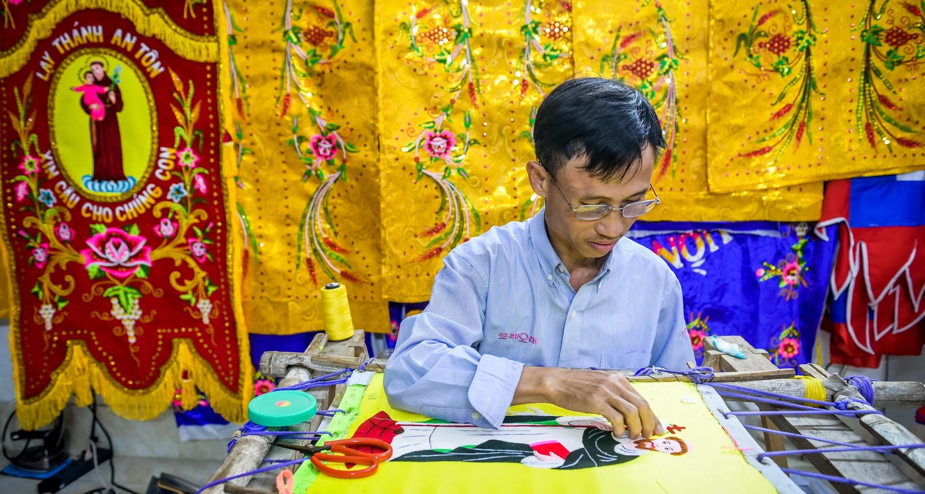 Christmas rush boosts Catholic vestment workshops in Ninh Binh