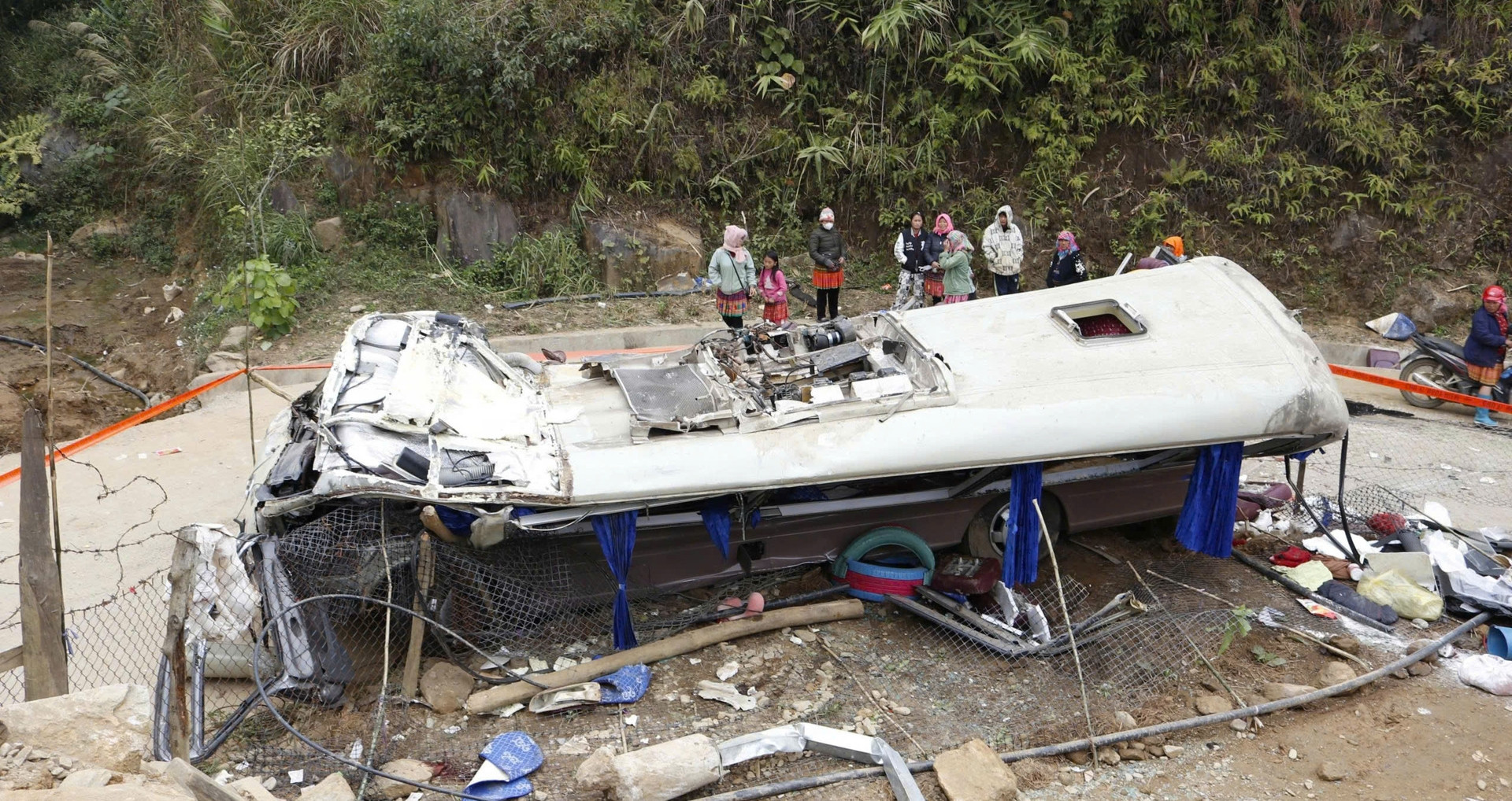 Nine killed in Lao Cai as charity group’s bus overturns on steep S-shaped slope