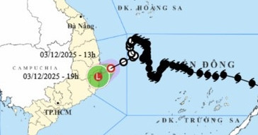 Tropical depression moves inland: Central Highlands, southern provinces on alert