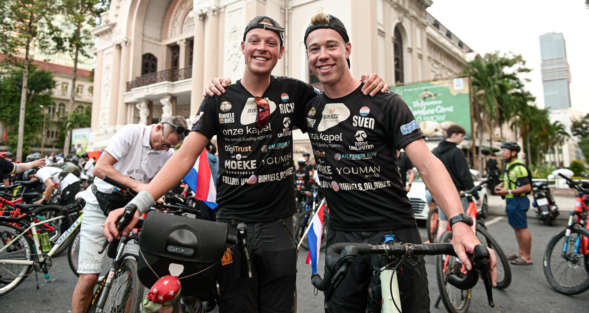 Two Dutch cyclists complete 20,000km journey from the Netherlands to HCM City