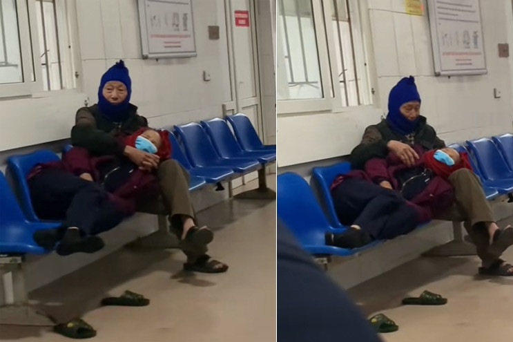 Video clip of older woman sleeping in husband's arms goes viral