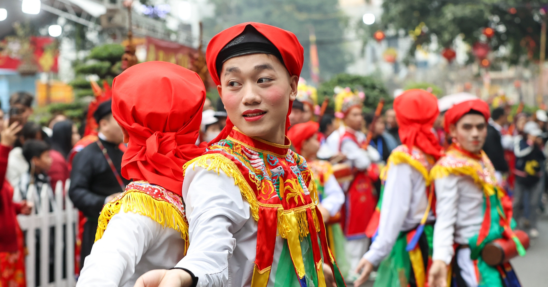 Men in makeup and skirts perform Hanoi’s centuries-old folk dance