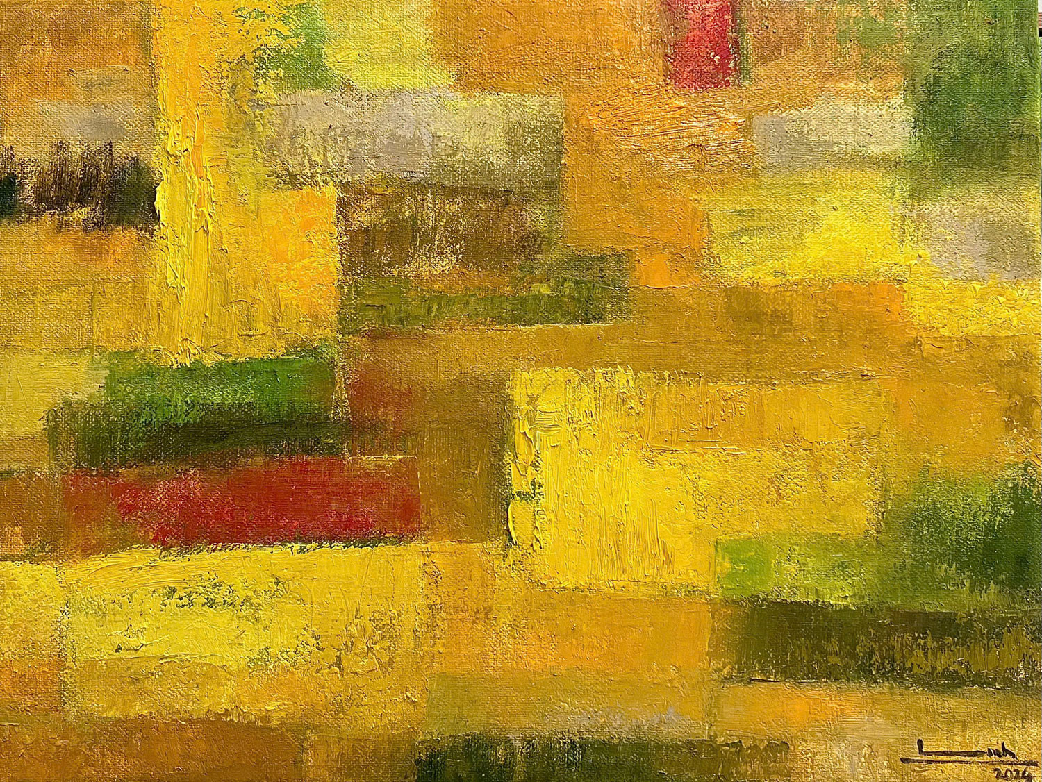 Tác phẩm 'Ngày mùa', chất liệu sơn dầu trên toan, 60x80cm.jpg