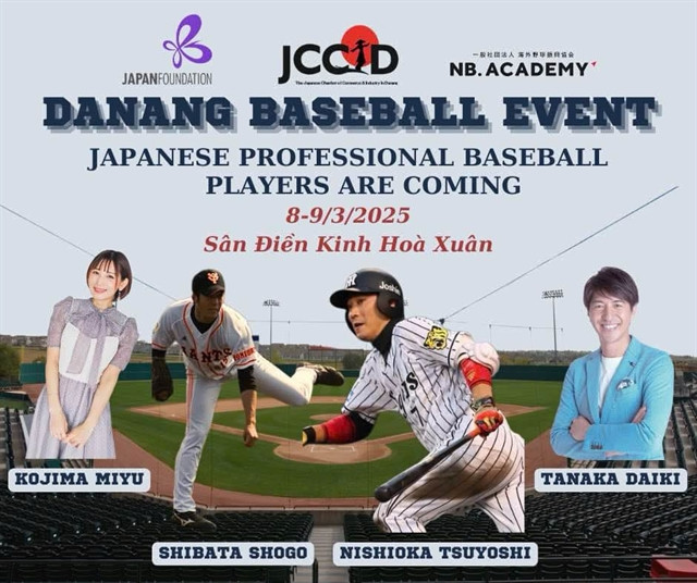 Pro Japanese baseball players to give demonstration in Da Nang