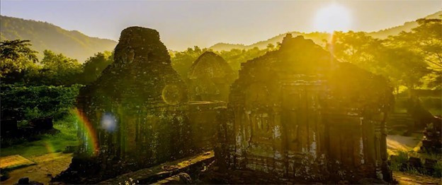 Images of the ancient Champa kingdom's heritage are shown in the promotional video clip (Photo: VNA)