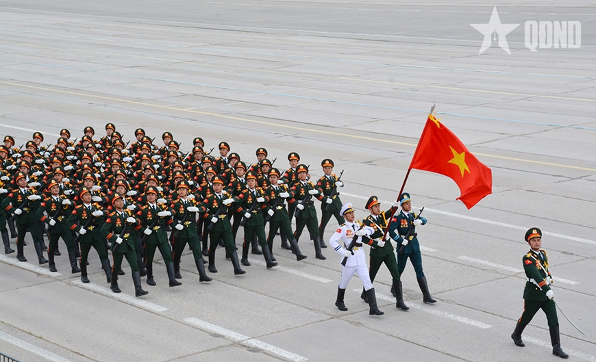 Đoàn QĐND Việt Nam tham gia Lễ duyệt binh tại Quảng trường Đỏ hợp luyện tại thao trường Alabino