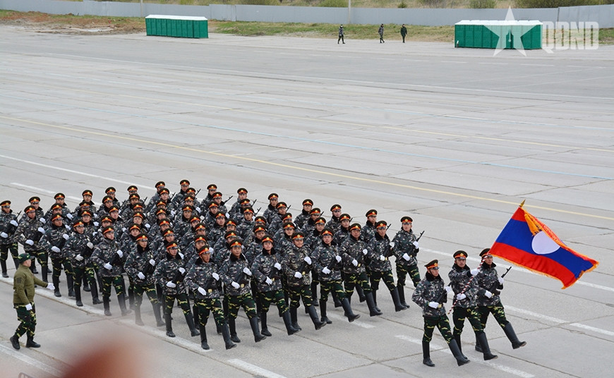 Đoàn QĐND Việt Nam tham gia Lễ duyệt binh tại Quảng trường Đỏ hợp luyện tại thao trường Alabino