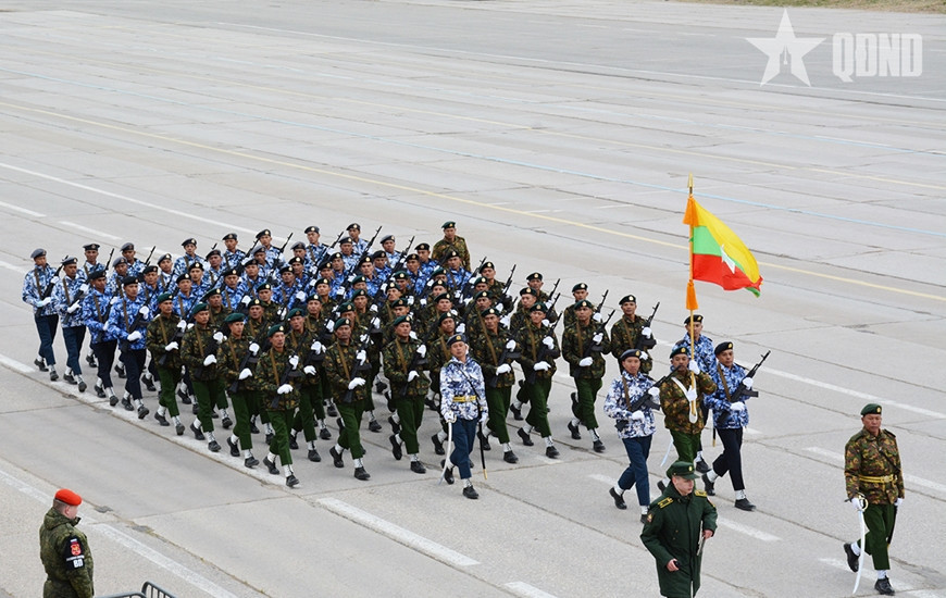 Đoàn QĐND Việt Nam tham gia Lễ duyệt binh tại Quảng trường Đỏ hợp luyện tại thao trường Alabino