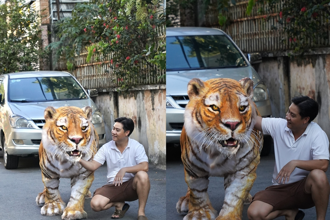 Young man’s lifelike tiger stirs excitement in HCM City