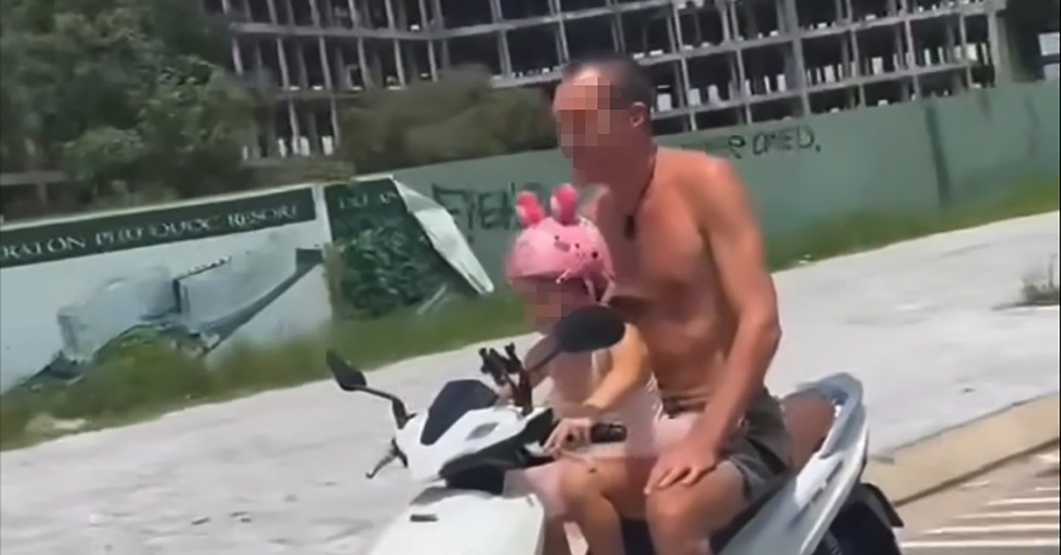 Foreign tourist in Phu Quoc fined for letting child steer motorbike