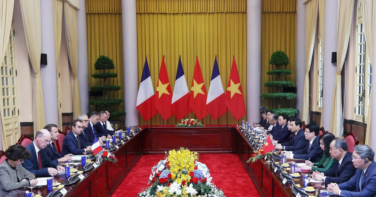 Vietnamese, French Presidents hold talks in Hanoi